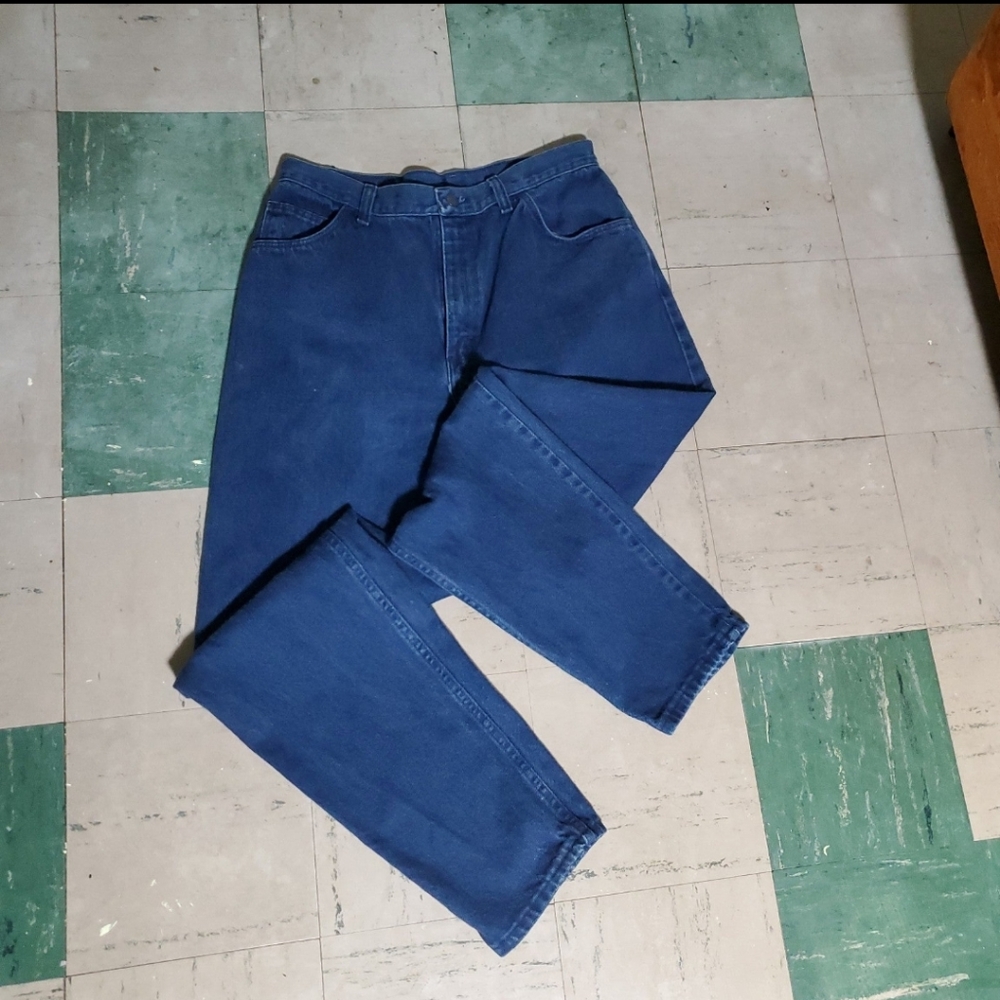 Vintage High Rise Straight Leg Dark Blue Gitano Mom Jeans